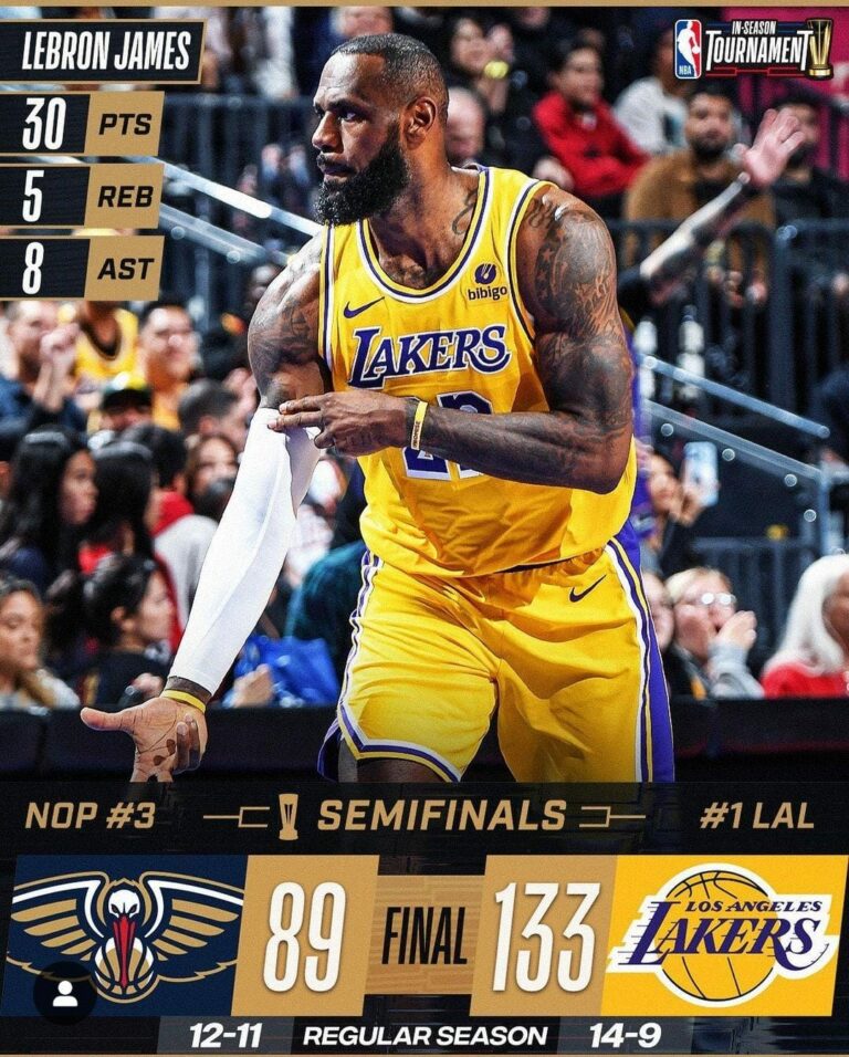 Lakers se lució anoche, tremenda victoria deja a Pelicans fuera