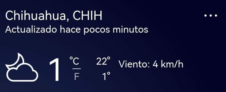 Esta madrugada nos encontramos a 1°C en la capital