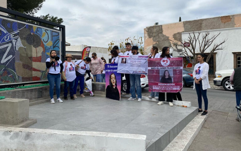 Manifestación por desaparición de María del Carmen