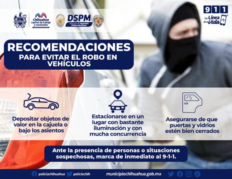 Policía Municipal da recomendaciones para evitar siniestros a autos