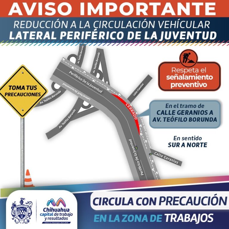 Evita Periferico de la Juventud por mantenimiento de calles