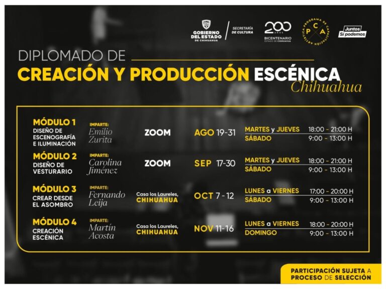 Invitan a diplomado de creación y producción escénica