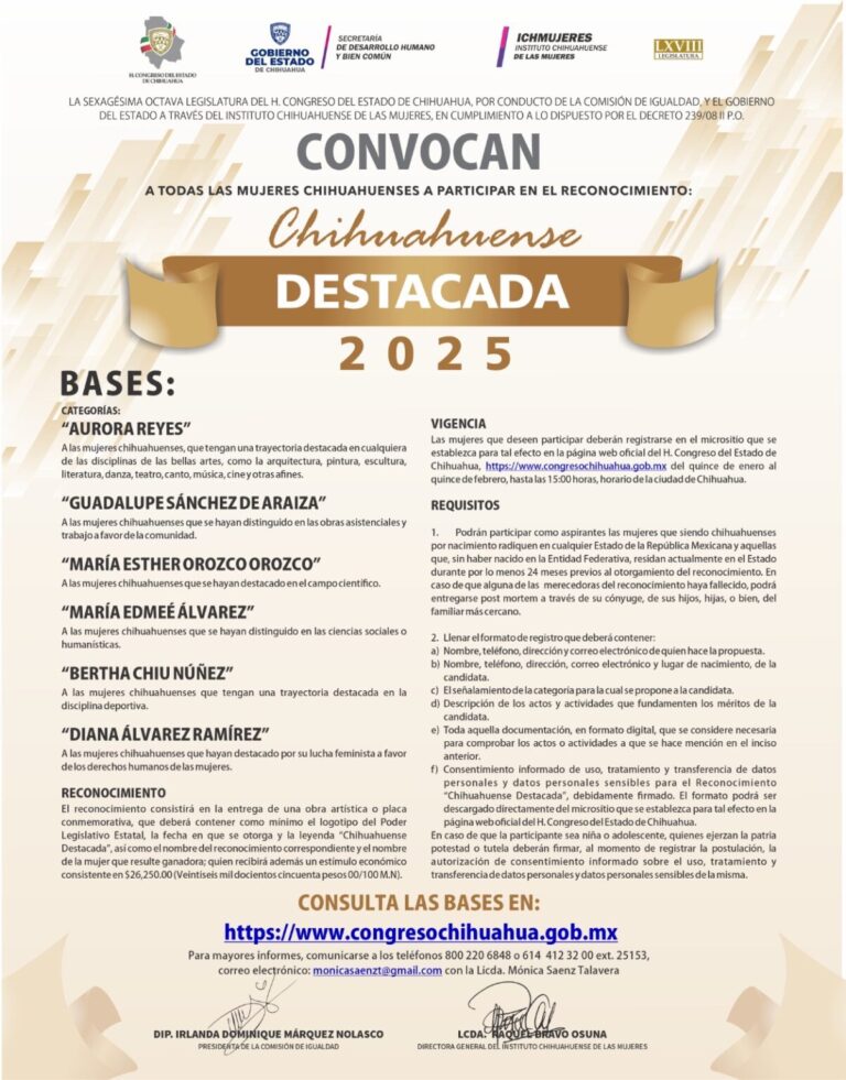 «Chihuahuense destacada 2025»