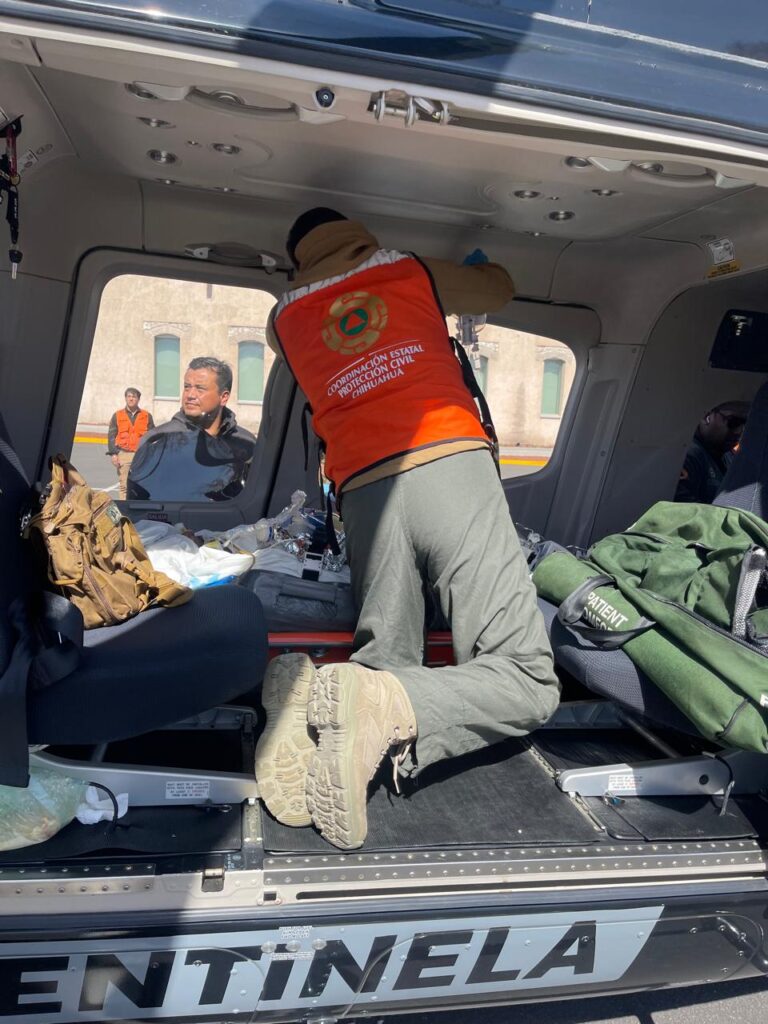 Realizan traslado aéreo para paciente con quemaduras