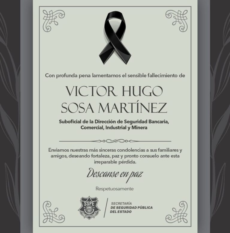 SSPE lamenta asesinato de suboficial Víctor Hugo Sosa