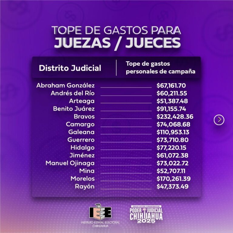 IEE aprobó tope de gastos de campaña