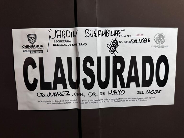 Clausuran Jardín Bugambilias  y mas