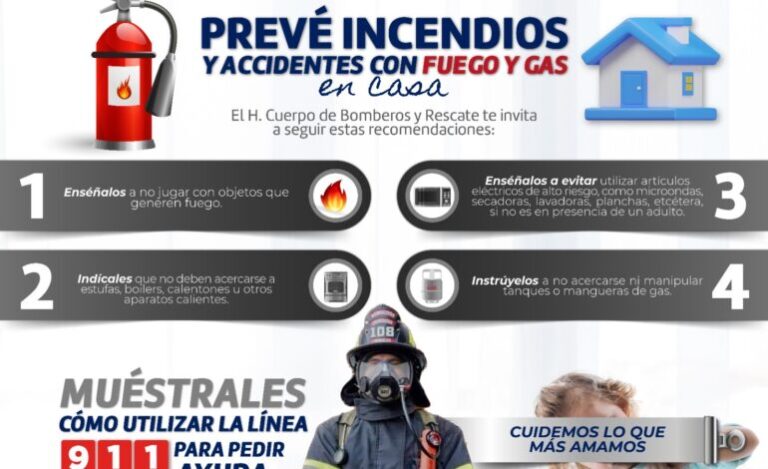 Bomberos da recomendaciones para evitar incendios