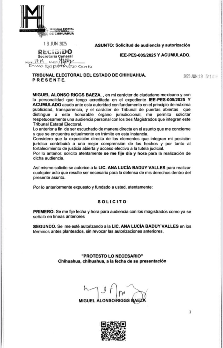 Miguel Riggs cumple requerimientos del TEE