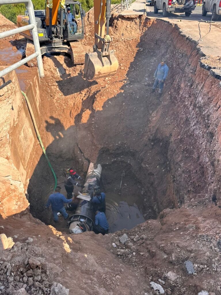 JMAS repara conducción Tabaloapa-Aldama