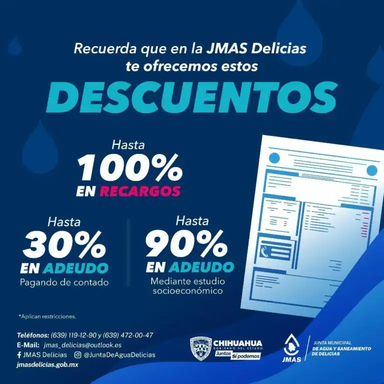 JMAS 100% de descuento en multas