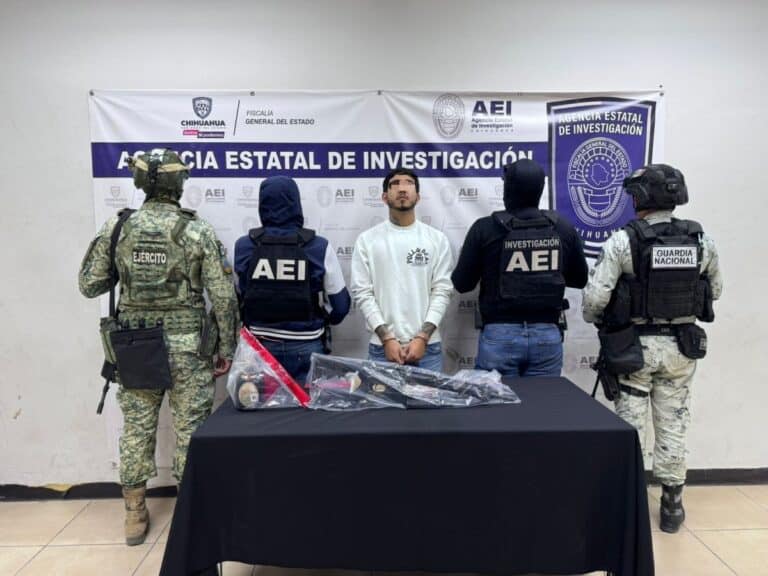 Detienen joven con fusil