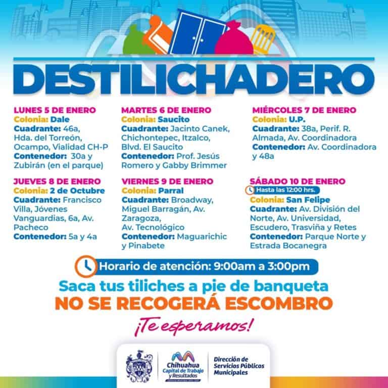 Destilichadero irá a seis colonias