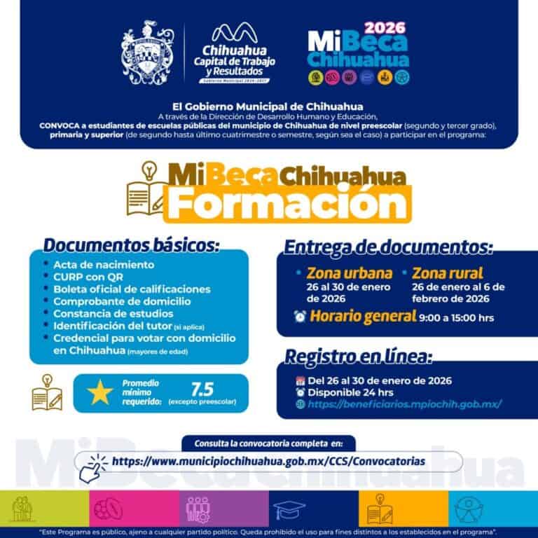 Abren registro para Mi Beca Chihuahua