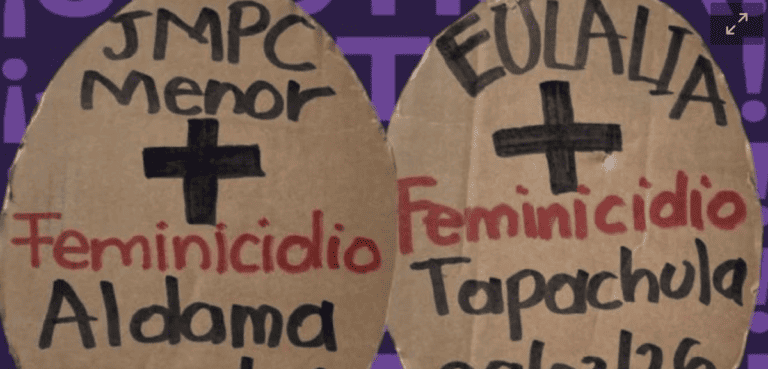Chiapas registra récord de feminicidios