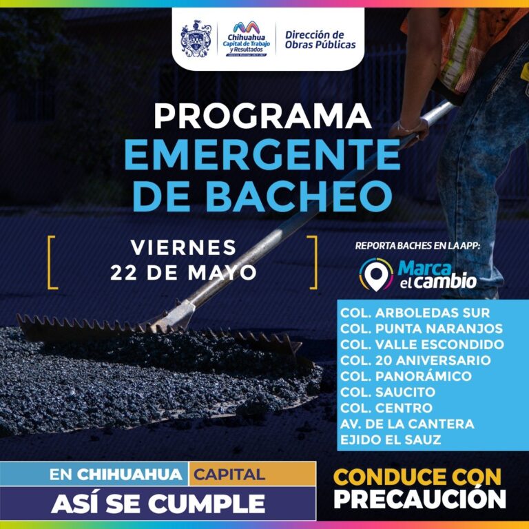 Bachearán nueve zonas este viernes