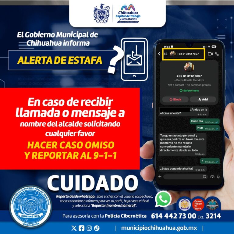 Alertan por números falsos que suplantan alcalde