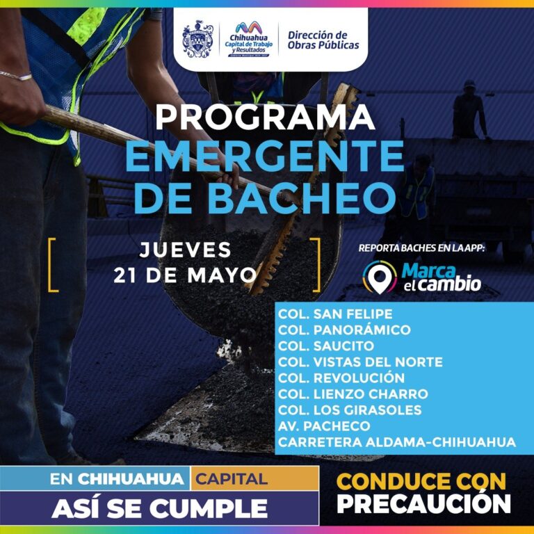 Municipio bachea nueve zonas hoy