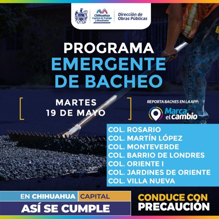 Bachearán siete zonas este martes