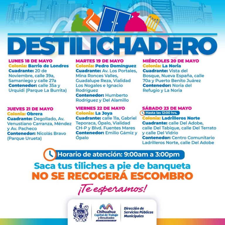 Destilichadero llegará a seis colonias en mayo