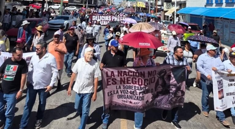 Morena marcha en Delicias tras bloqueo