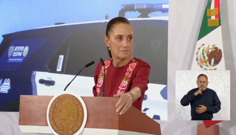 Sheinbaum critica escudo de Nueva York