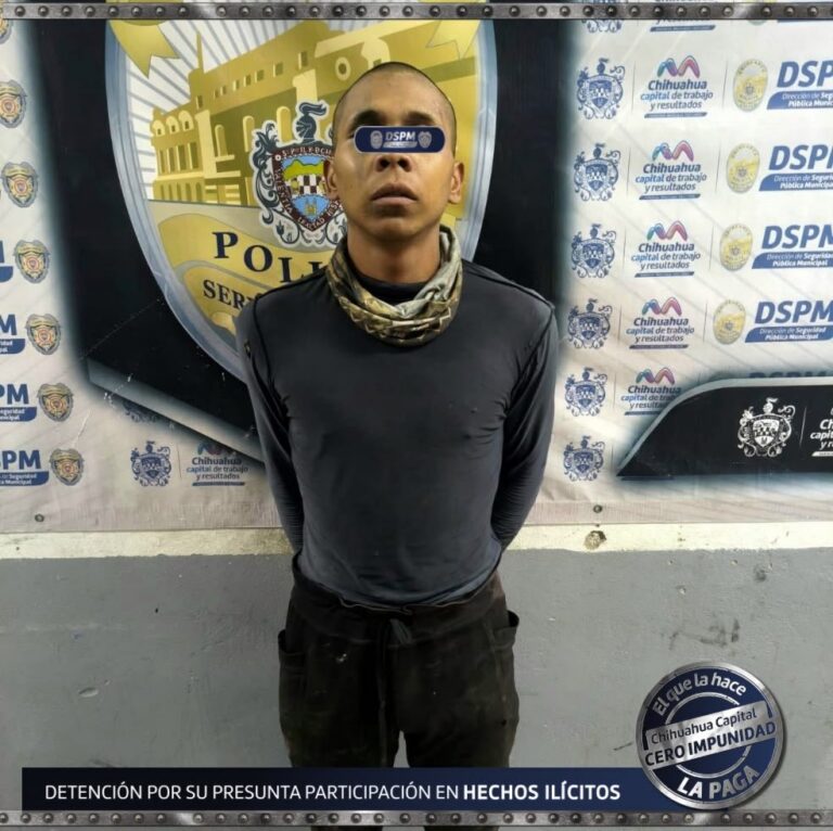 Detienen a sospechoso por robo en vivienda