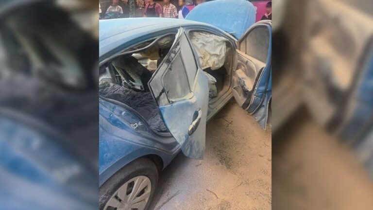 Explosión en auto deja dos heridos