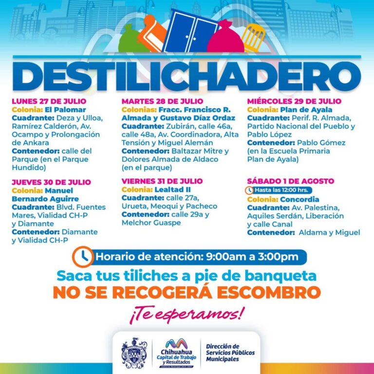 Destilichadero llegará a siete colonias
