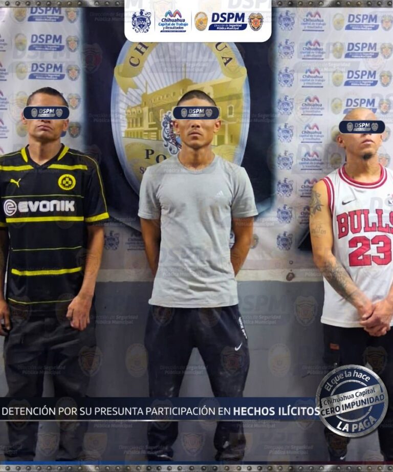 Detienen a tres por robos a comercios