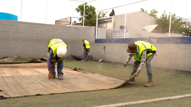 Remodelan canchas en Huerta Legarreta
