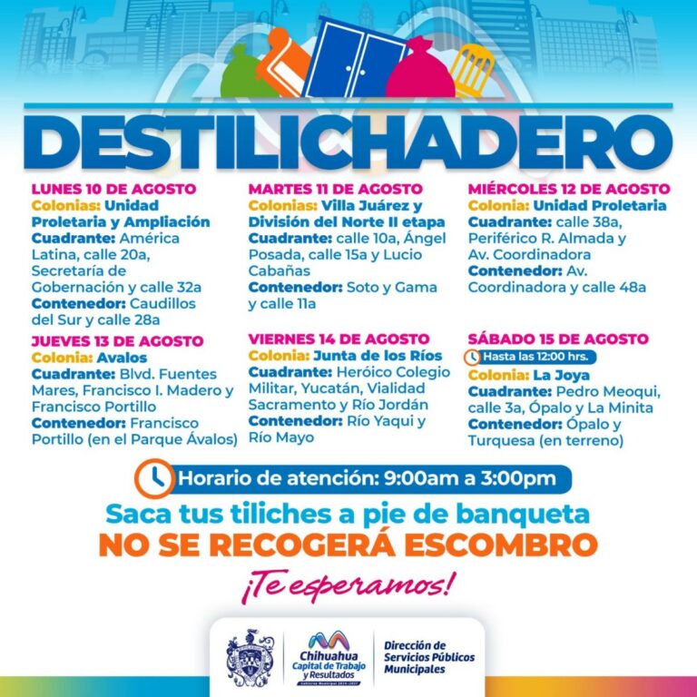 Destilichadero llegará a siete colonias