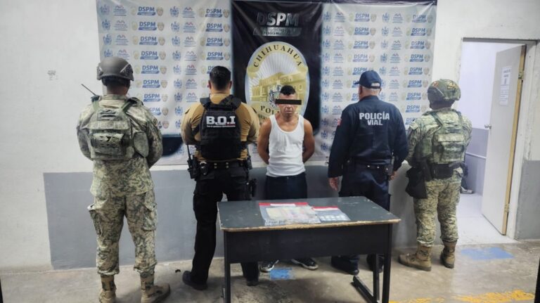 Detienen a hombre con cristal en la Dale