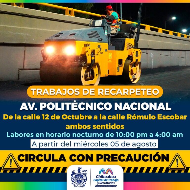 Rehabilitan tramo en Politécnico Nacional