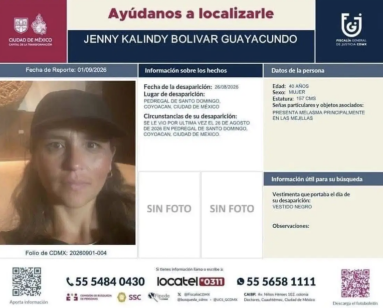 Desaparece estudiante ecuatoriana en Coyoacán