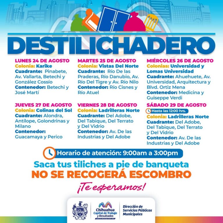 Destilichadero llegará a siete colonias este mes